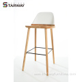 Original PP Back with Solid Wood Frame Barstool